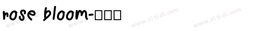 rose bloom字体转换